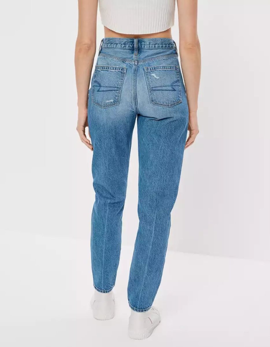 Jean American Eagle AE x The Redesign Mom Indigo Femme | OJI-38669282